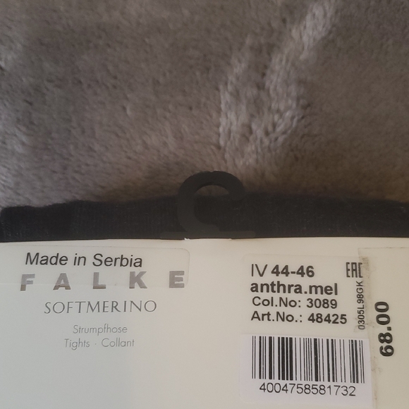 Falke Softmerino Wool-Blend Tights in Charcoal - Picture 3 of 6